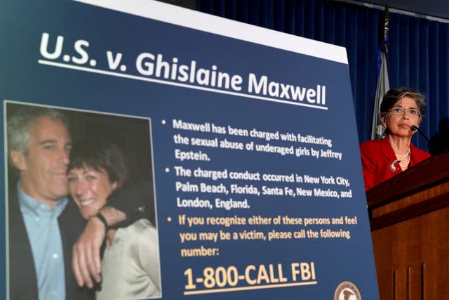 <p>Audrey Strauss, acting United States Attorney for the Southern District of New York, speaks at a news conference announcing charges against Ghislaine Maxwell&nbsp;</p>