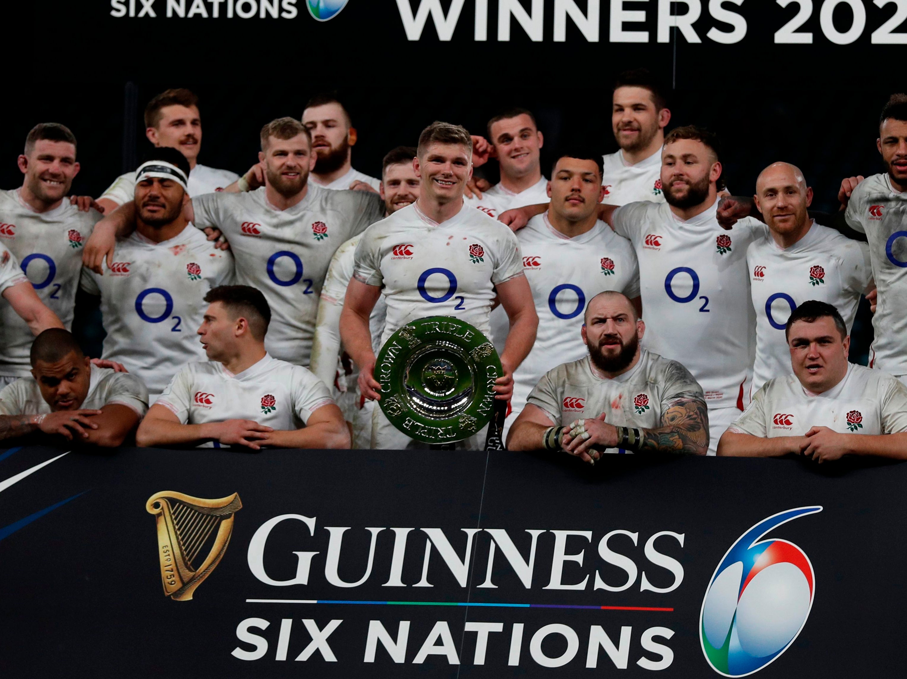 2020 Six Nations champions England celebrate