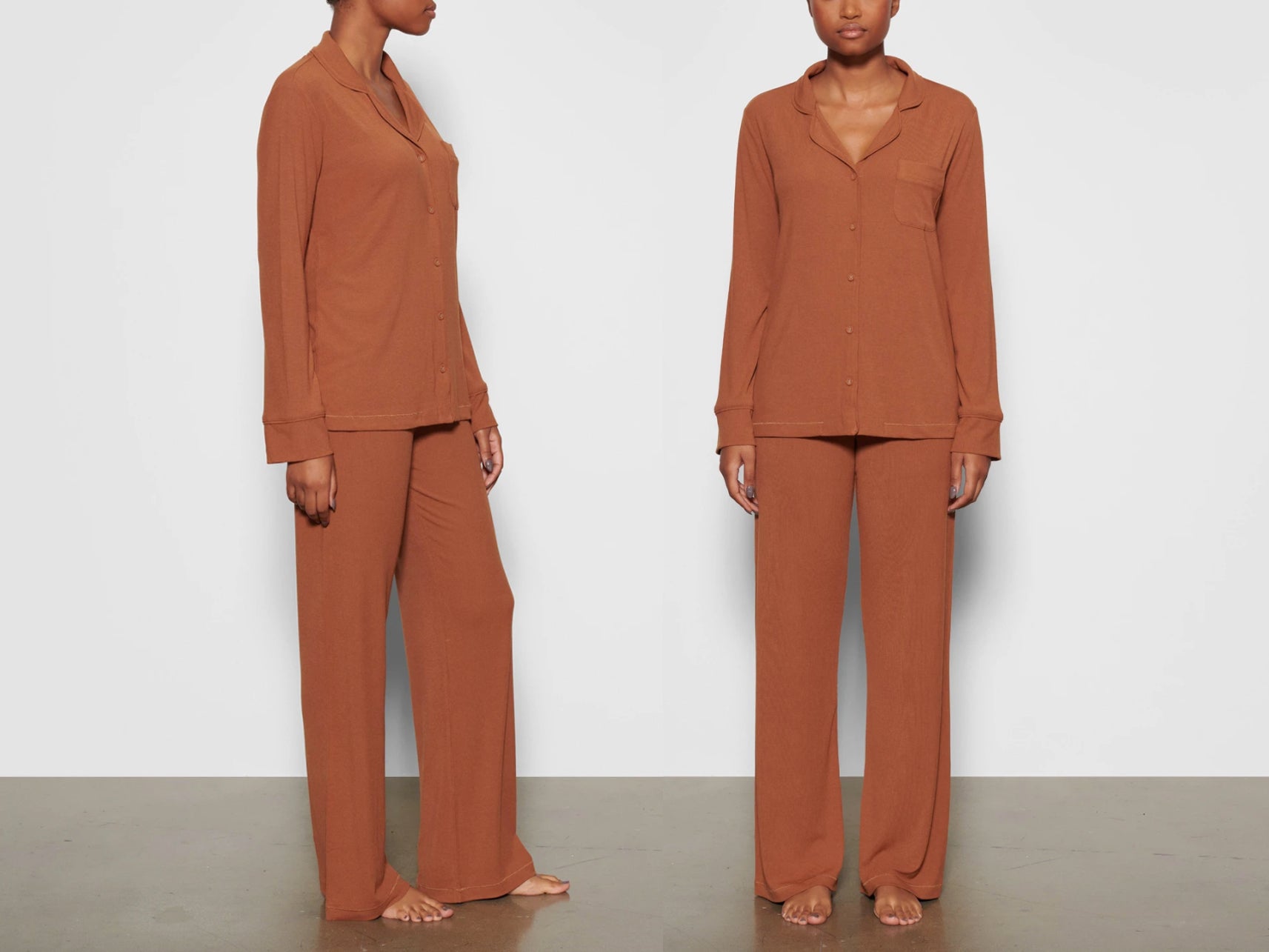 SKIMS, Pants & Jumpsuits, Skims Peach Fold Over Lounge Pants Nwt Sleep  Orange Cream Modal Kim Kardashian