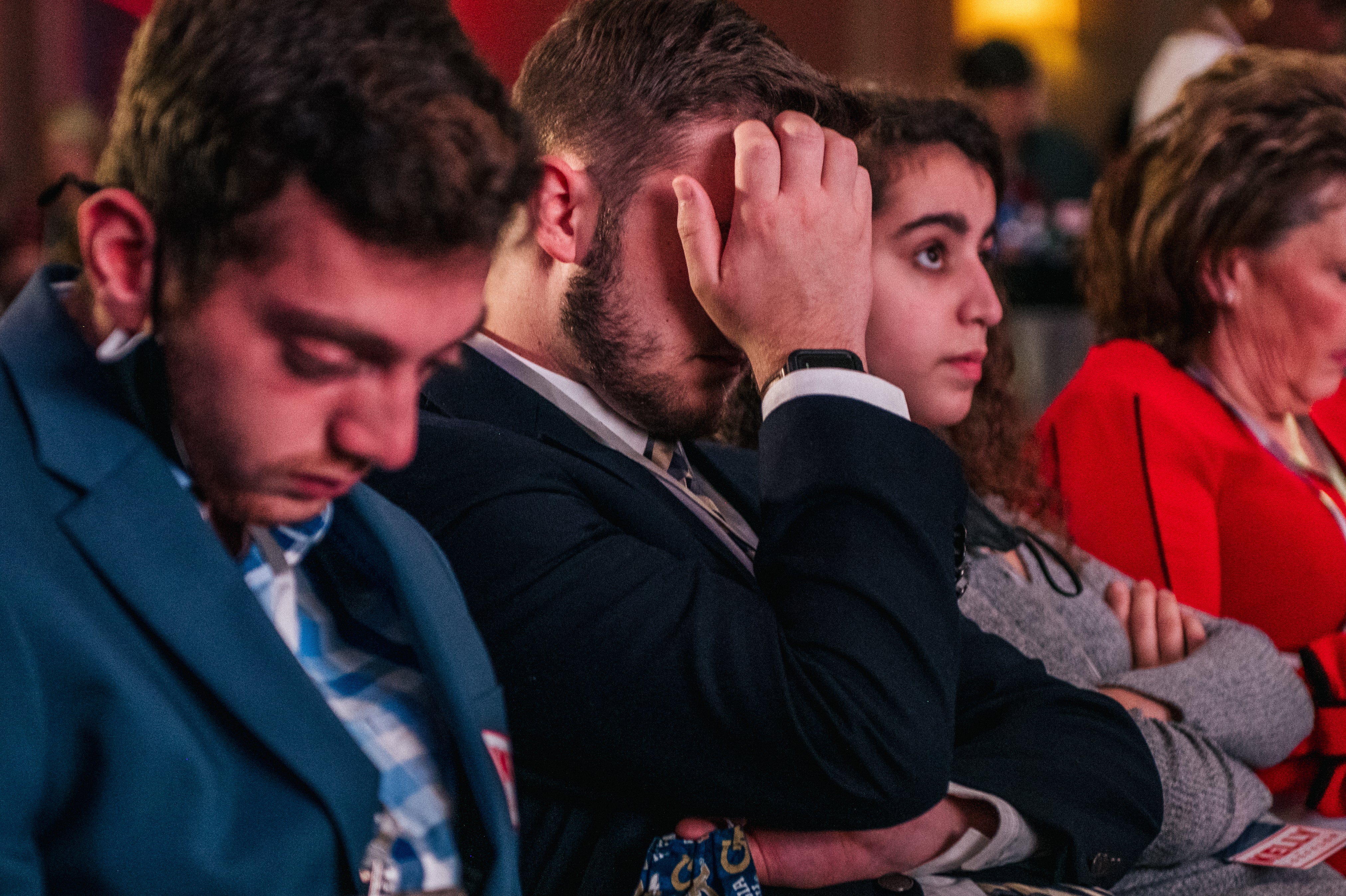 <p>Maskless Republican watch party ends in despair</p>