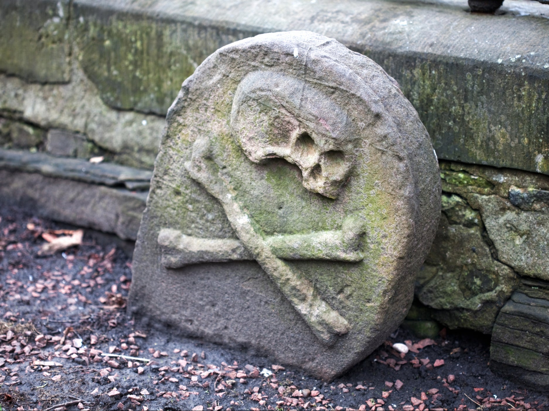 The grave of somebody who died of the Black Death, in Edinburgh, Scotland