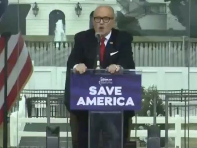 Rudy Giuliani speaks at ‘Save America’ rally in DC