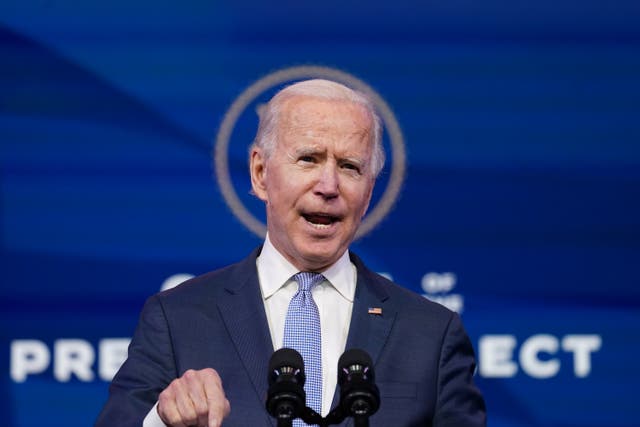 President-elect Joe Biden condemns violence at the US Capitol in remarks on 6 January.
