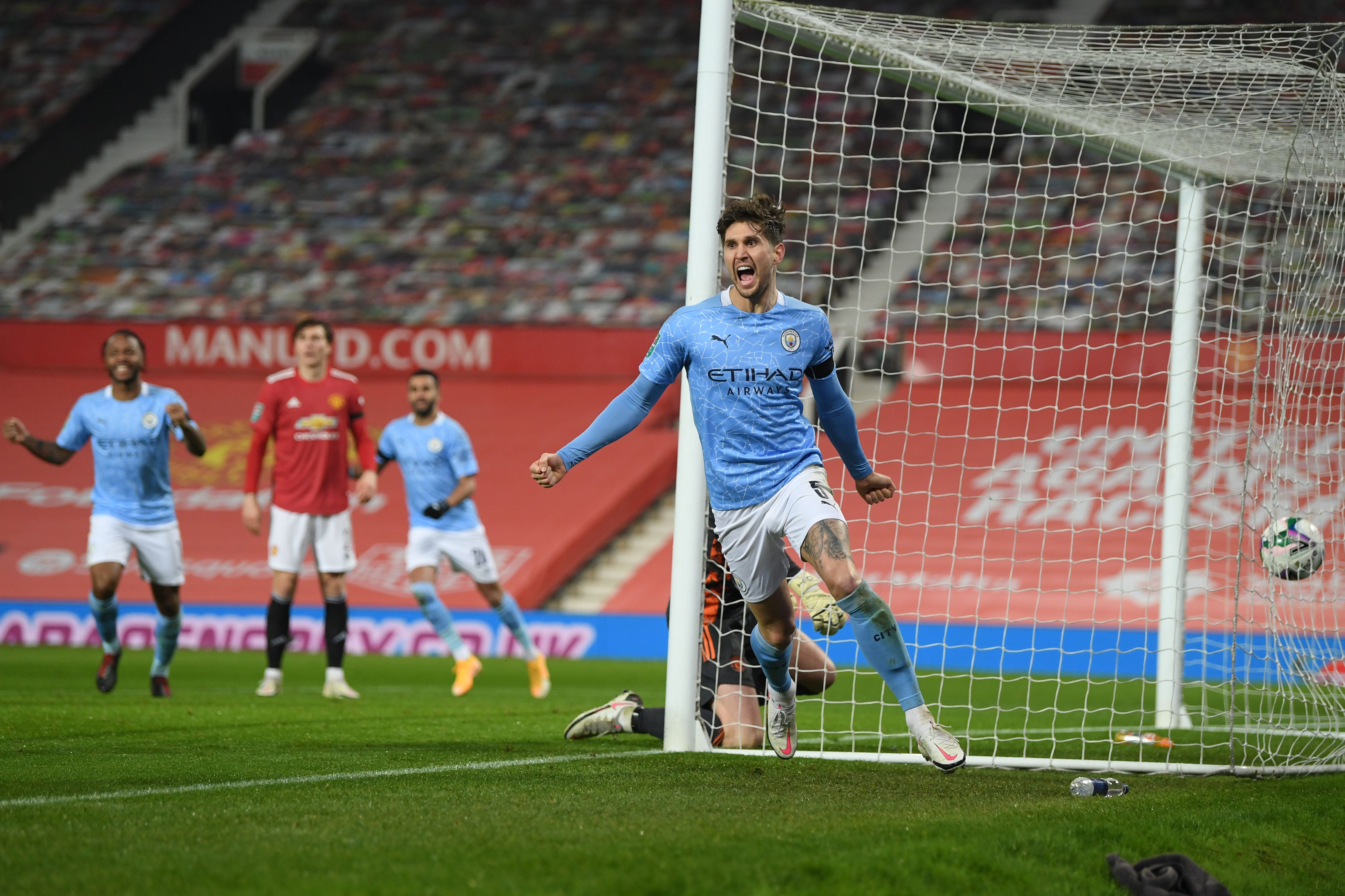 John Stones scored his first Man City goal in over three years