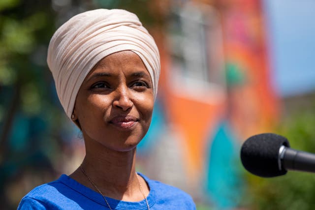 <p>Congresswoman Ilhan Omar is drawing up articles of impeachment against Donald Trump.</p>
