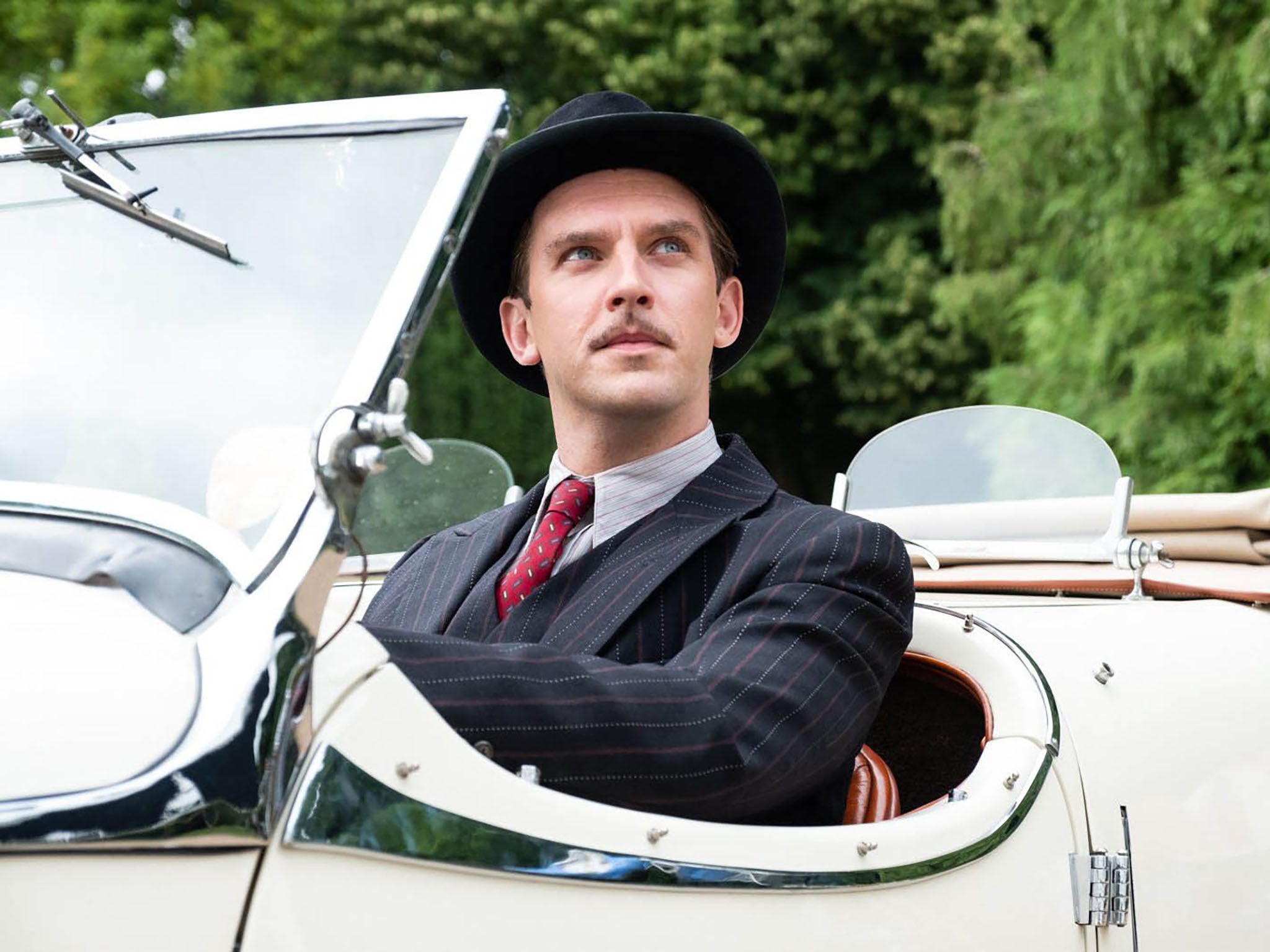 Dan Stevens gets behind the wheel (if not to his death) in the new comedy Blithe Spirit