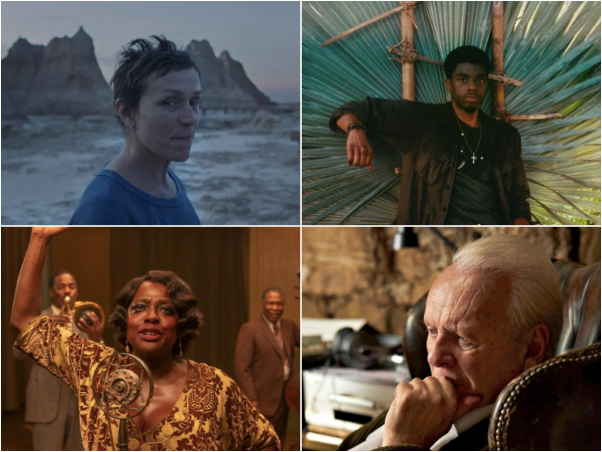 Frances McDormand, Chadwick Boseman, Viola Davis and Anthony Hopkins are all in this year’s Oscars race
