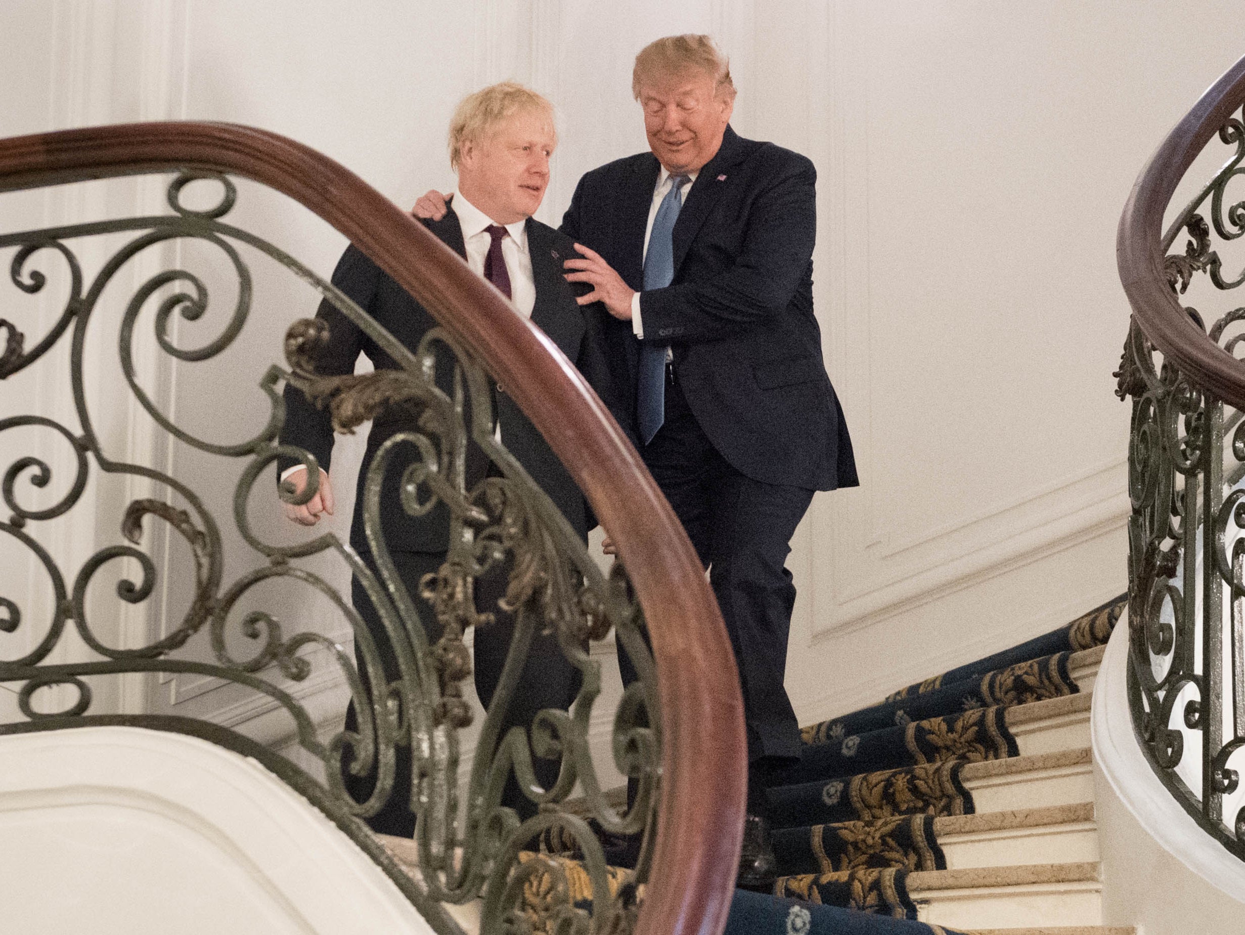 Johnson and Trump at a 2019 summit in France