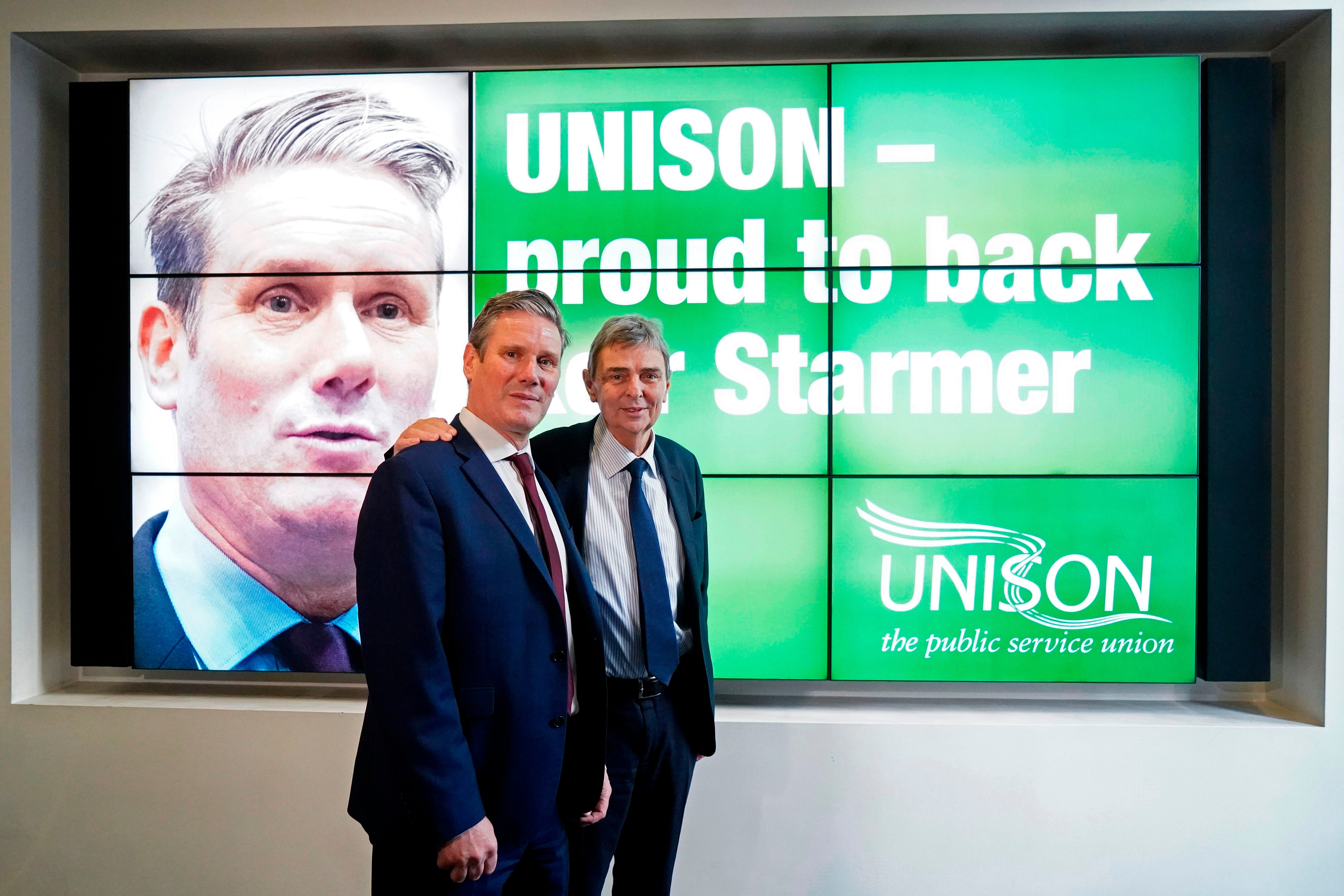 Dave Prentis (right) backed Keir Starmer: what will his successor do?