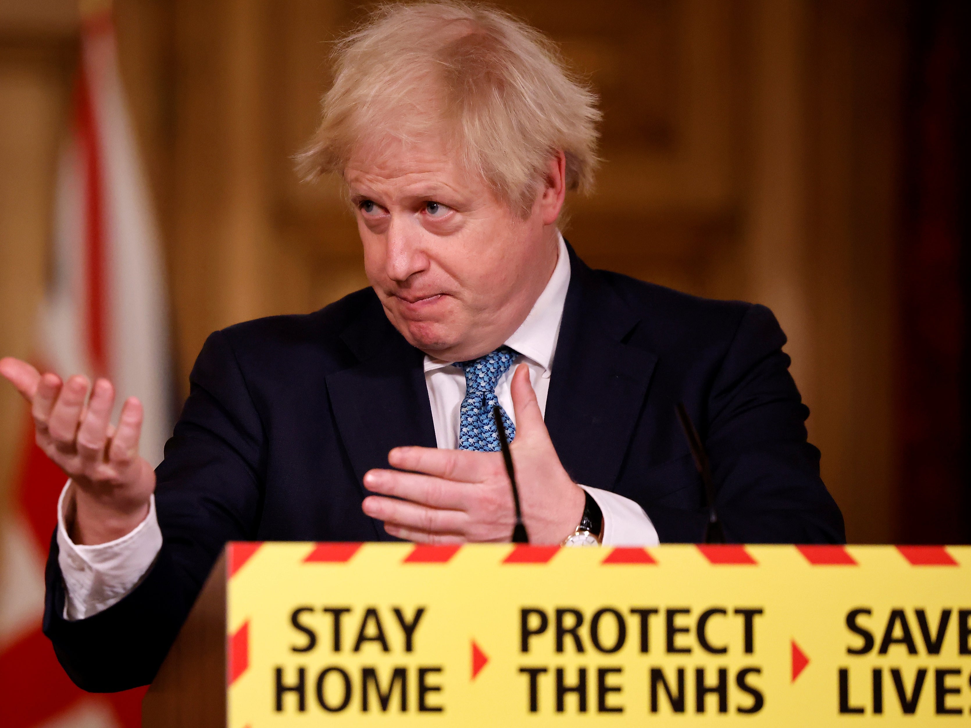 Boris Johnson at No 10 press conference