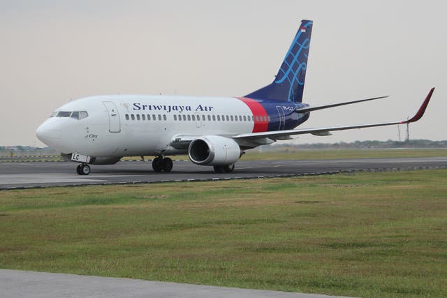 A file photo of PK-CLC, the Sriwijaya Air Boeing 737 that is missing in Indonesia