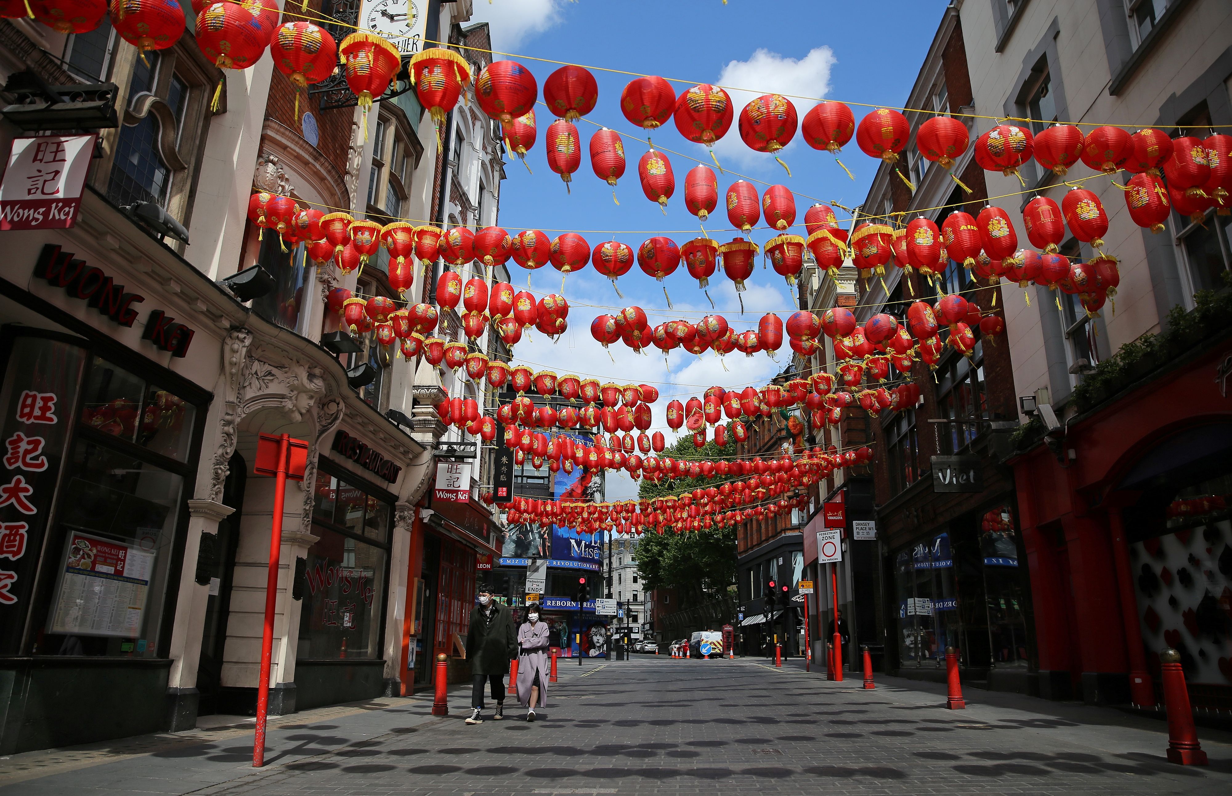 London’s Chinatown saw business fall almost immediately after the virus was linked to a food market in Wuhan