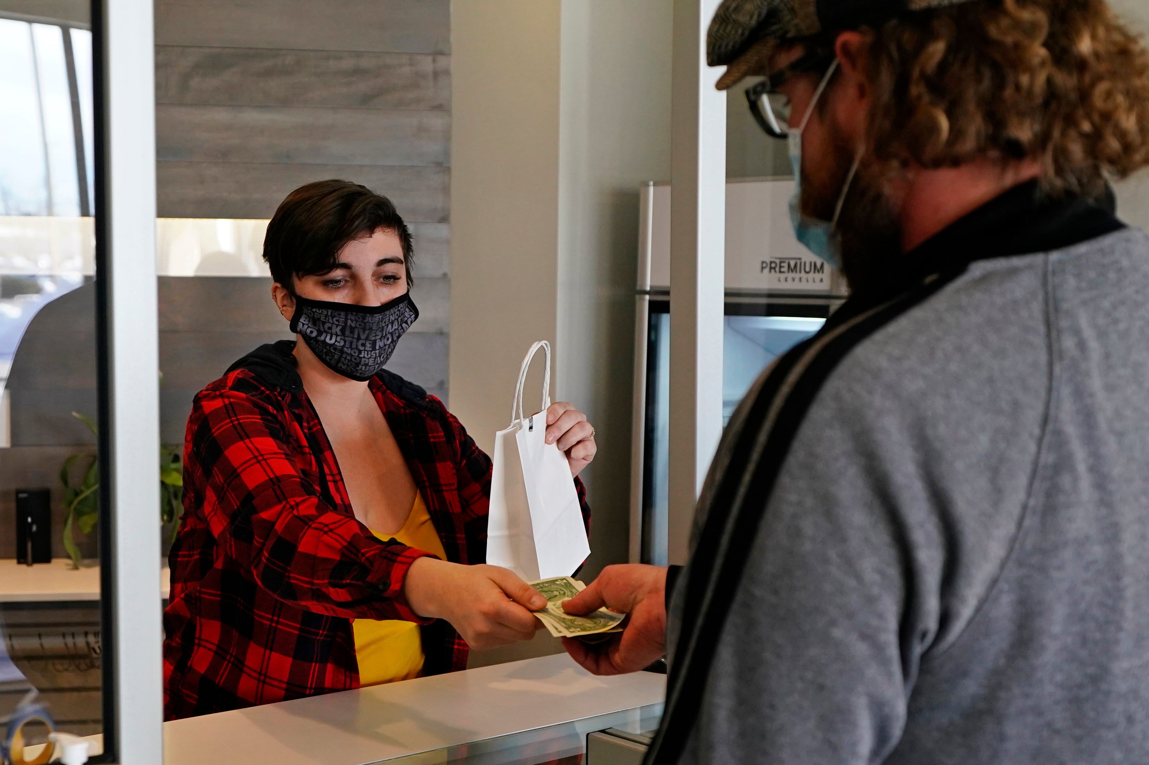 Marijuana is sold at Theory Wellness, a cannabis retail store, Thursday, Jan. 7, 2021, in South Portland, Maine.&nbsp;