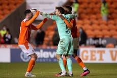 Blackpool knock out West Brom after keeper Maxwell’s penalty heroics