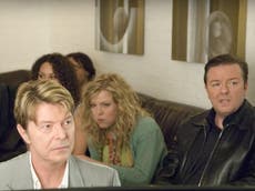 Ricky Gervais recalls meeting David Bowie for the first time