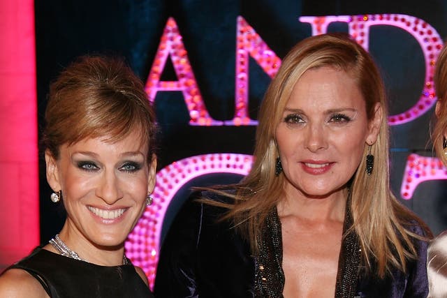 Sarah Jessica Parker and Kim Cattrall at a Sex and the City event in 2008