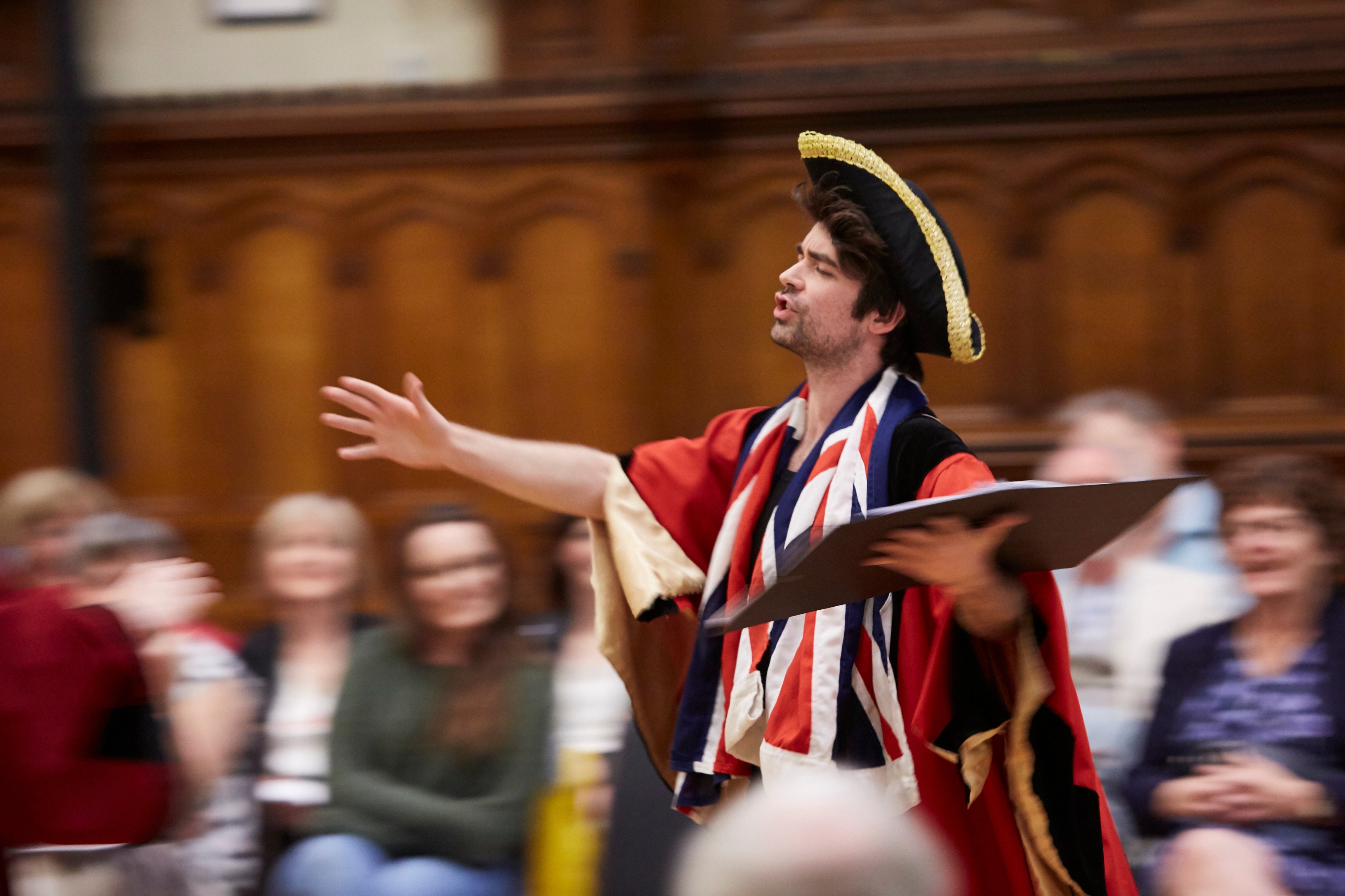 Derry-born actor Conor O’Kane performs at the Guildhall during The Freedom of the City festival