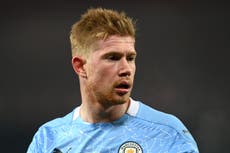 Pep Guardiola says Man City midfielder Kevin De Bruyne making ‘really good’ progress after injury