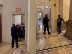 Hero officer leads pro-Trump mob away from Senate during Capitol riot