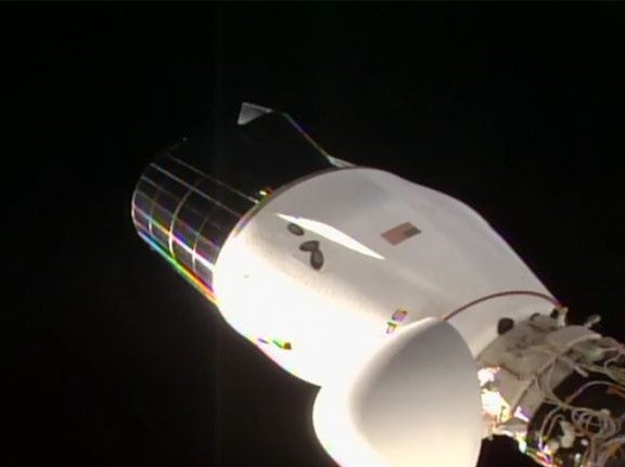 SpaceX’s Dragon capsule docked to the ISS