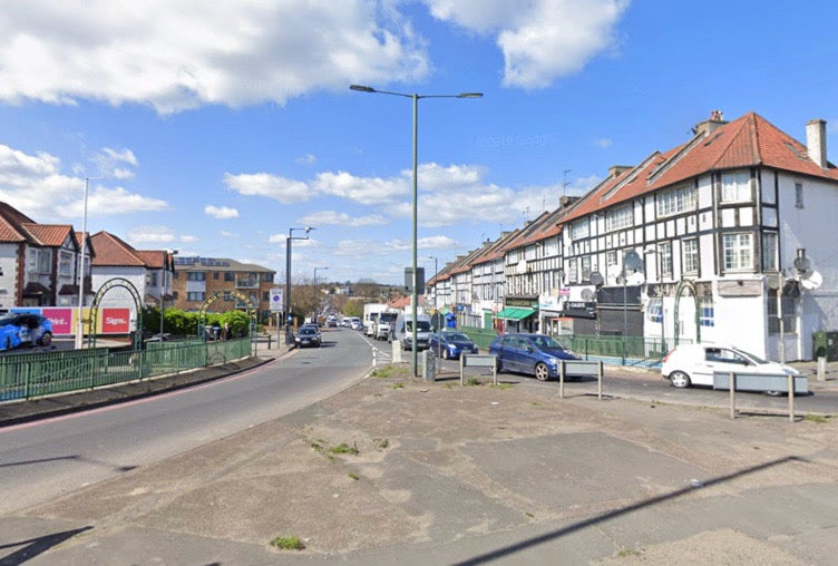 A view of the junction with Neasden Road North and the North Circular, close to where police said the incident took place