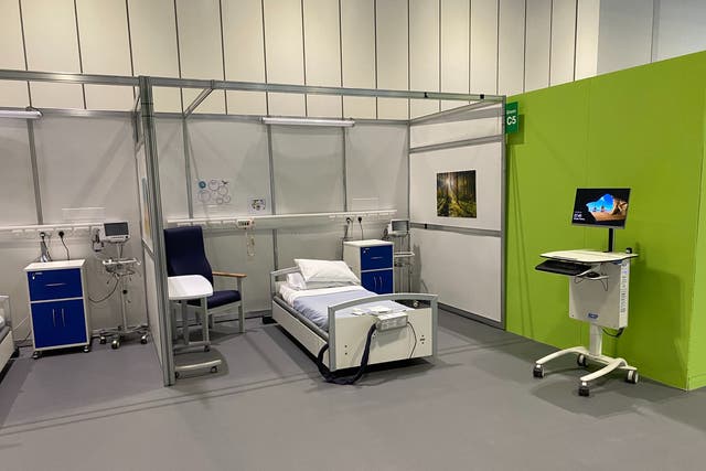 <p>The new look Nightingale Hospital at the ExCel conference centre in East London</p>