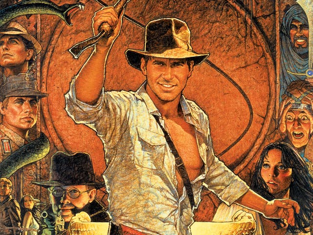 <p>Promotional artwork for ‘Raiders of the Lost Ark’ – the first Indiana Jones film</p>