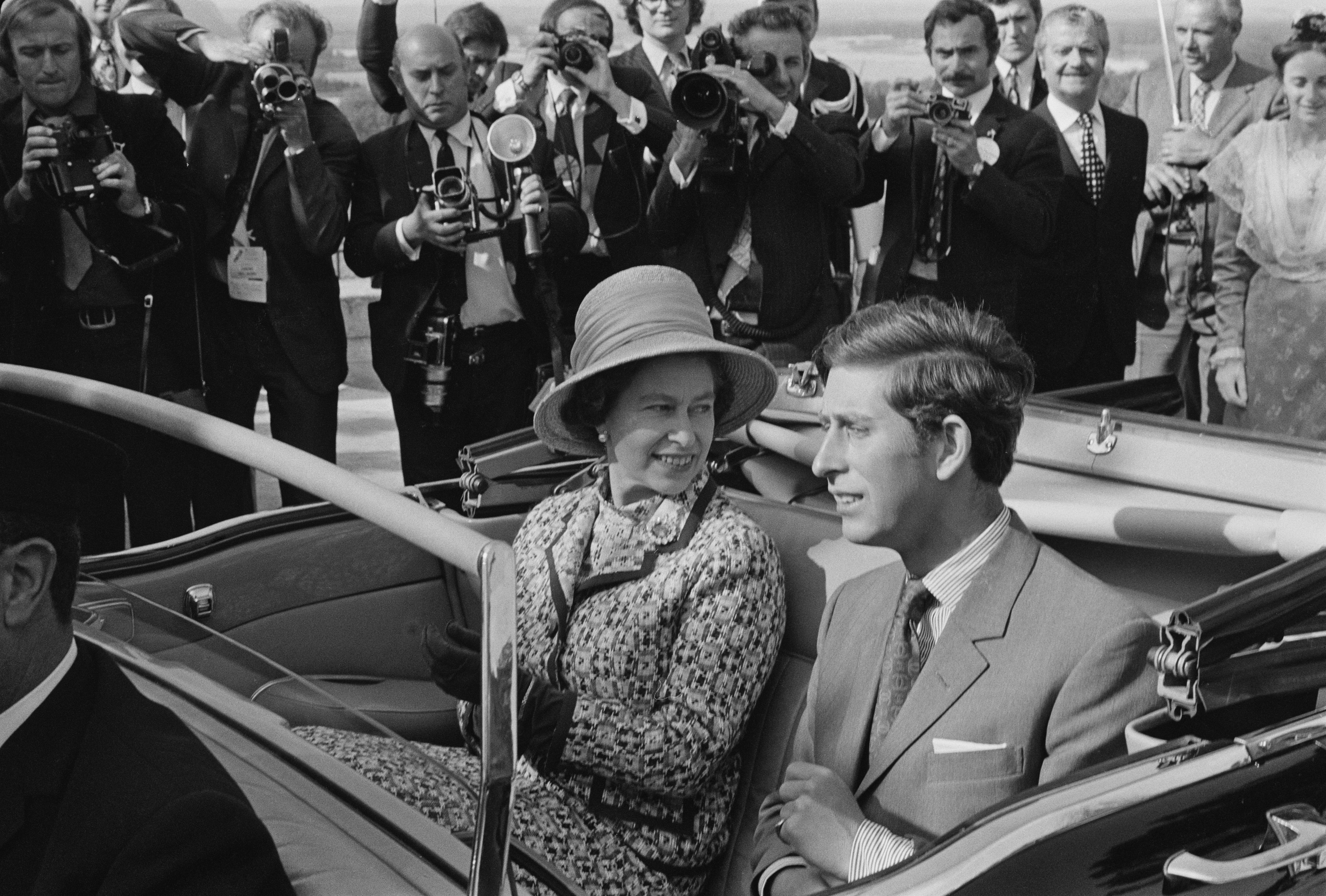 With Charles, Prince of Wales, in Avignon during a state visit, May 1972