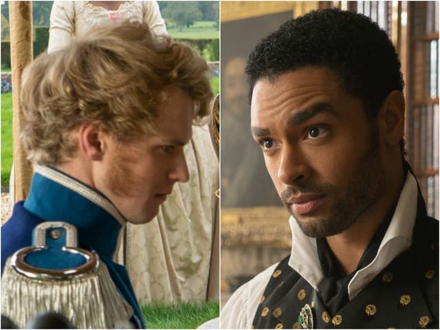 <p>Freddie Stroma y Regé-Jean Page en Bridgerton</p>