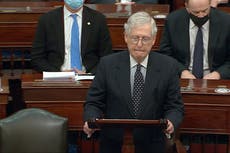 McConnell racing away from Trump as impeachment vote nears