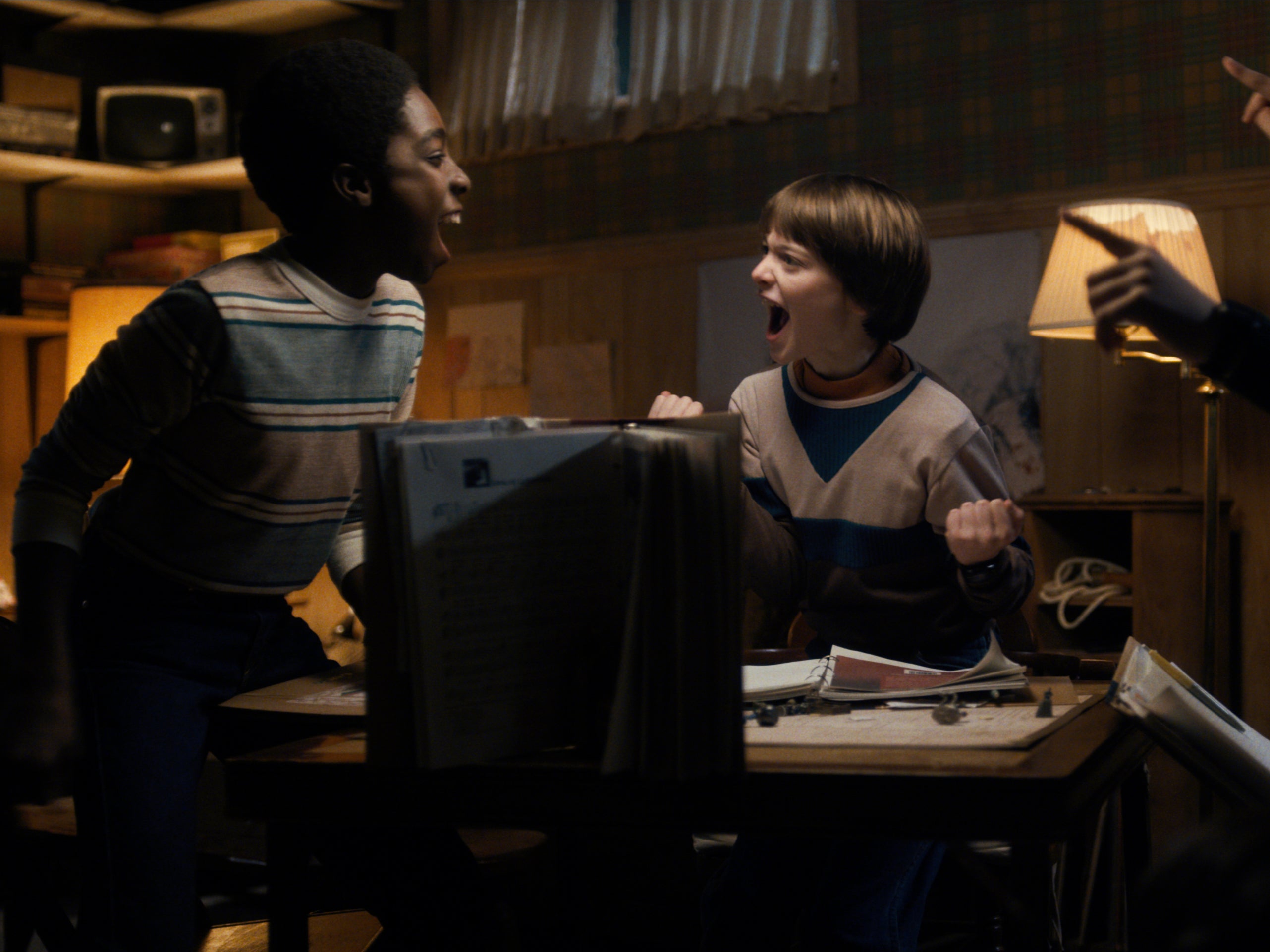 The Stranger Things kids enjoy a game of D&D during season one of the hit Netflix sci-fi