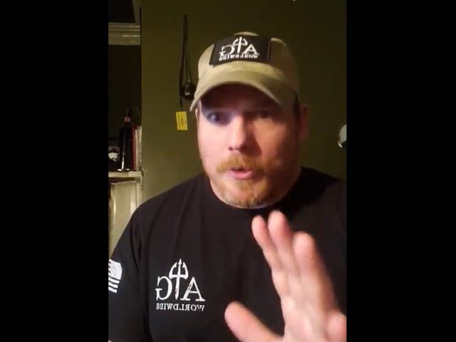 Ex-Navy Seal Adam Newbold in a Facebook video before the Capitol Riot