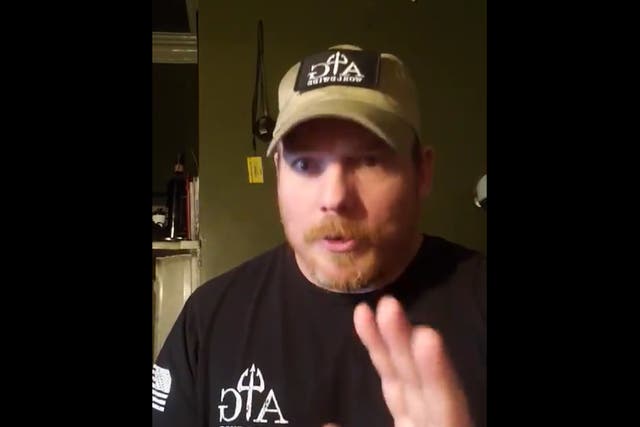 Ex-Navy Seal Adam Newbold in a Facebook video before the Capitol Riot