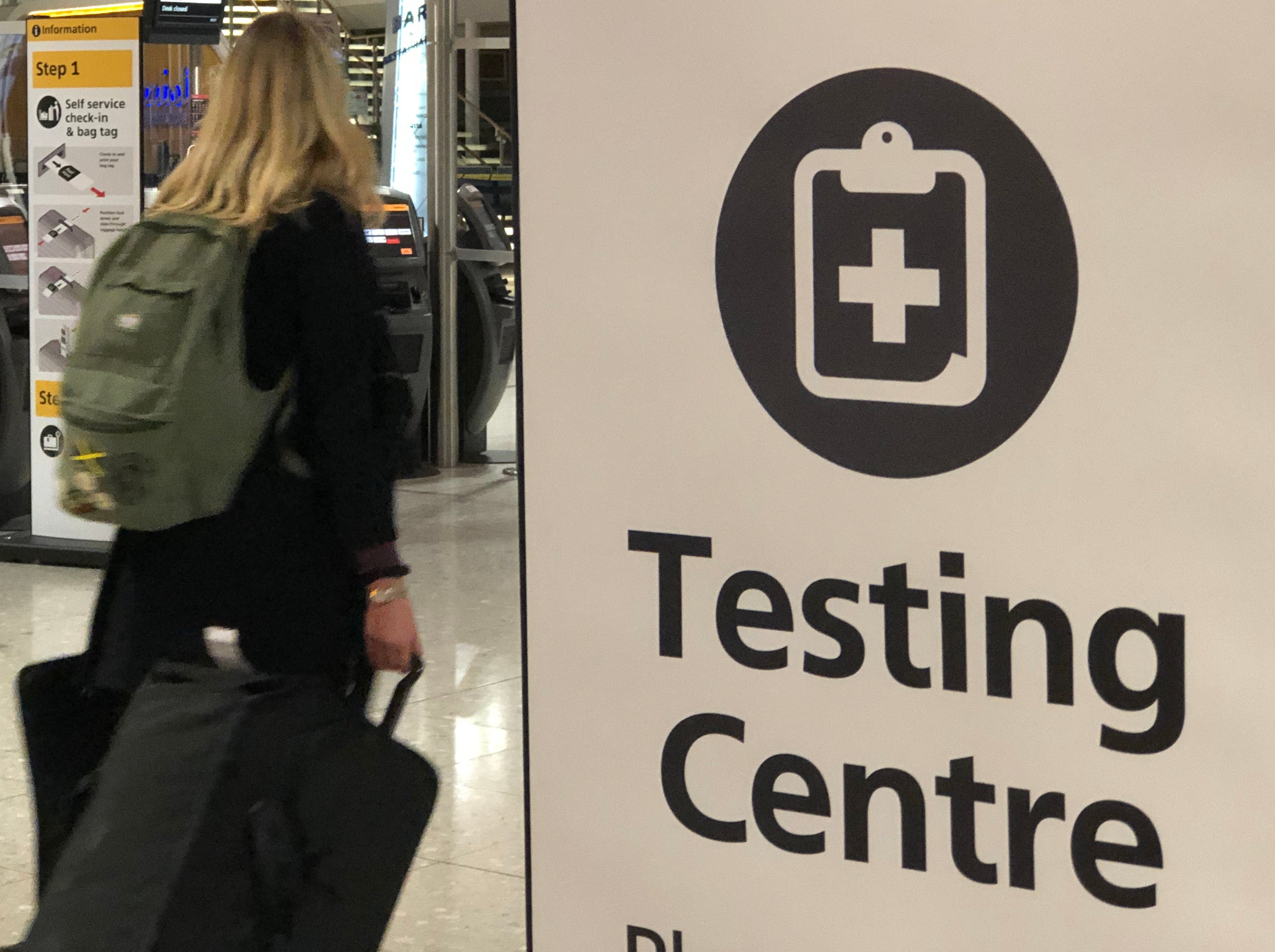 Testing times: the testing centre at Heathrow airport Terminal 2