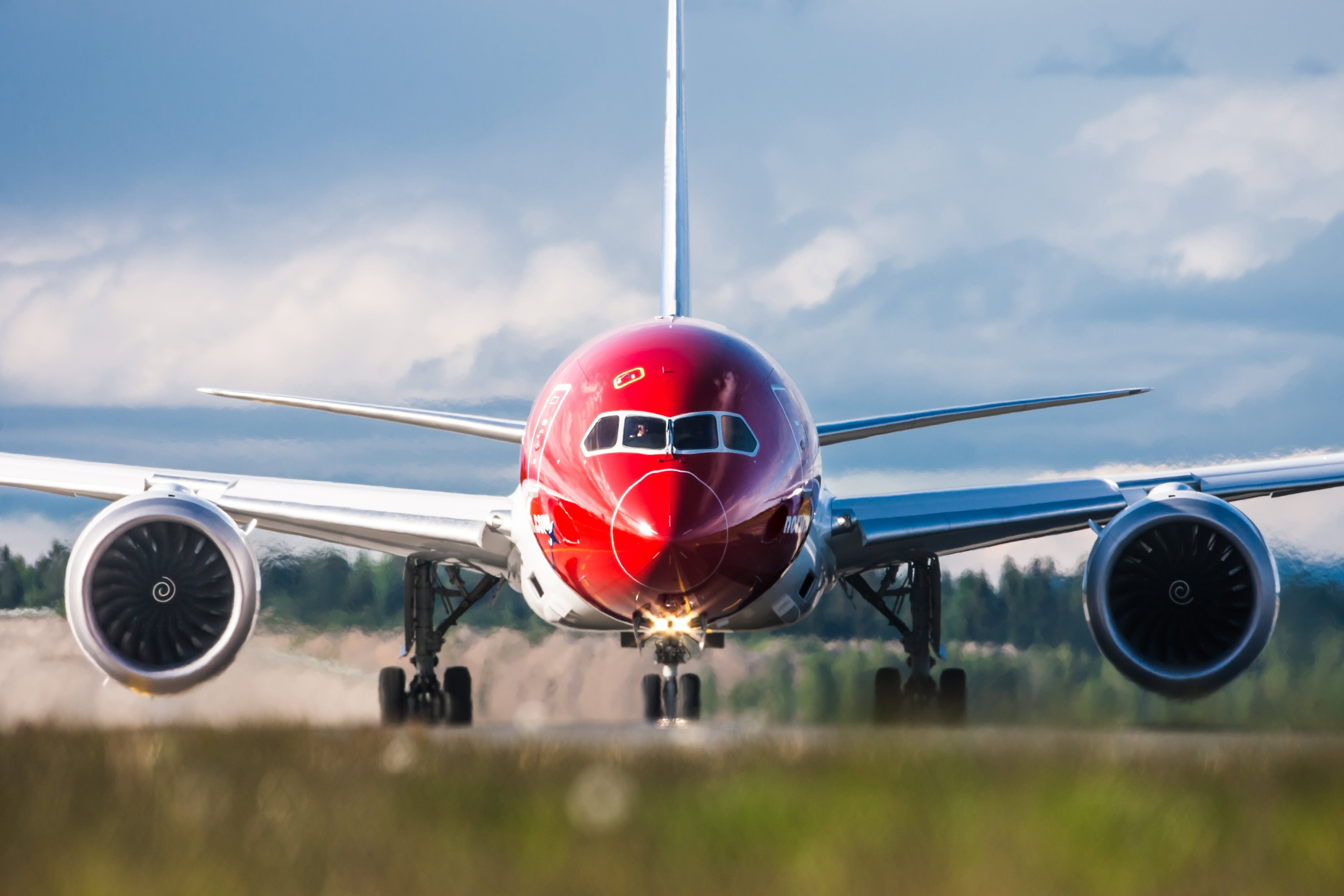 Ground stop: a Norwegian Boeing 787 Dreamliner