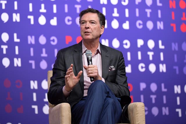 <p>File Image: James Comey speaks onstage during the 2019 Politicon at Music City Center on 26 October 2019 in Nashville, Tennessee</p>
