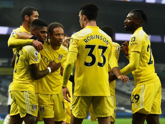 Fulham celebrate scoring a goal
