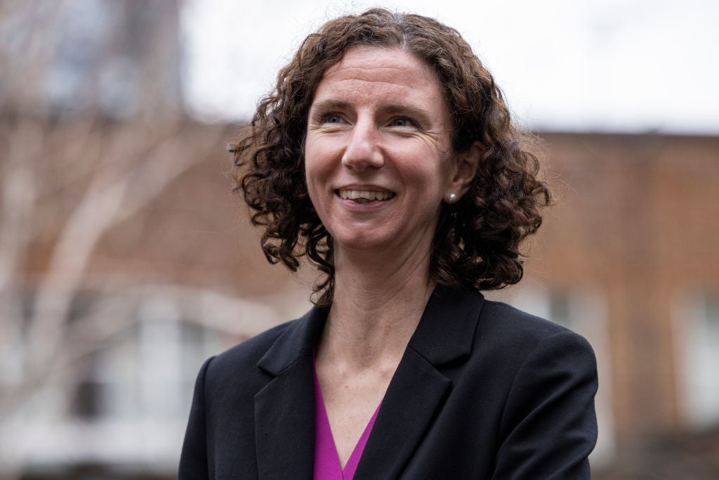 Britain’s Labour Party shadow chancellor Anneliese Dodds