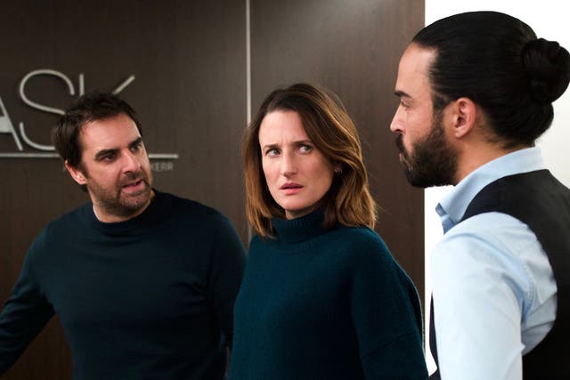 <p>Level playing field: Grégory Montel, Camille Cottin and Assaad Bouab in Call My Agent!</p>