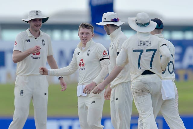 Dom Bess celebrates his five wicket haul 