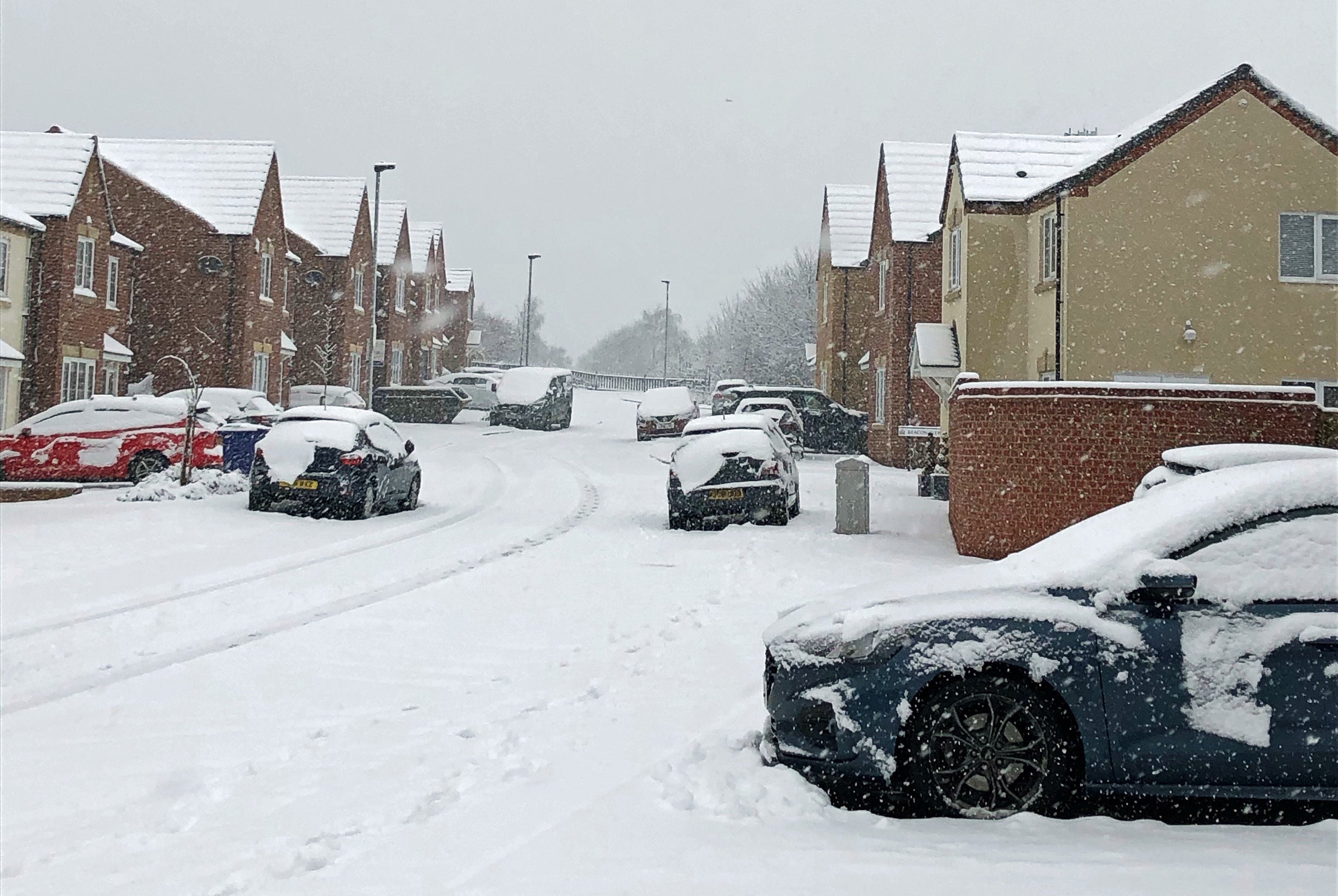 <p>Snow has hit large parts of Yorkshire and the north of England</p>