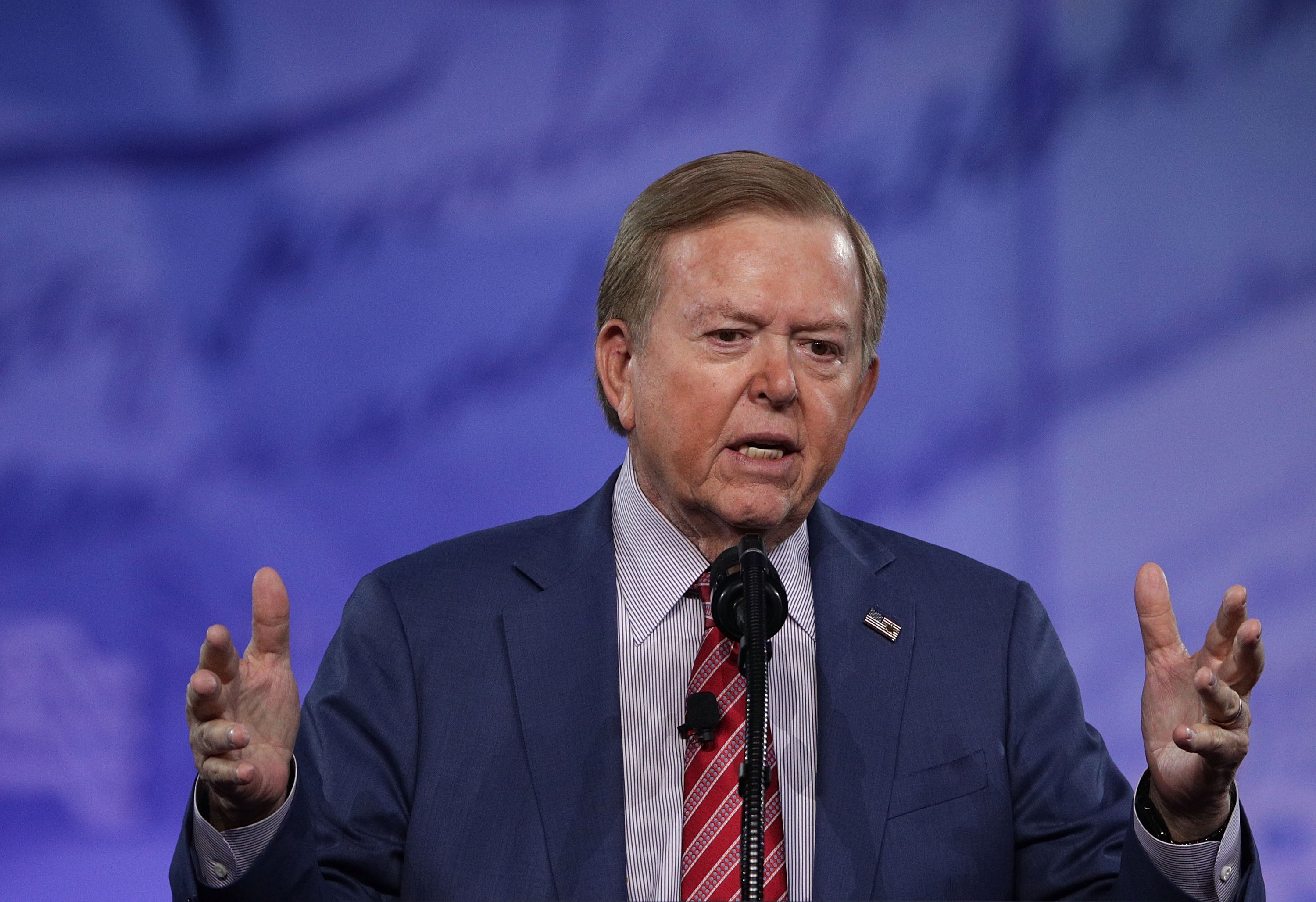 File Image: &nbsp; Lou Dobbs of Fox Business Network speaks during the Conservative Political Action Conference at the Gaylord National Resort and Convention Center 24 February 2017 in National Harbor, Maryland