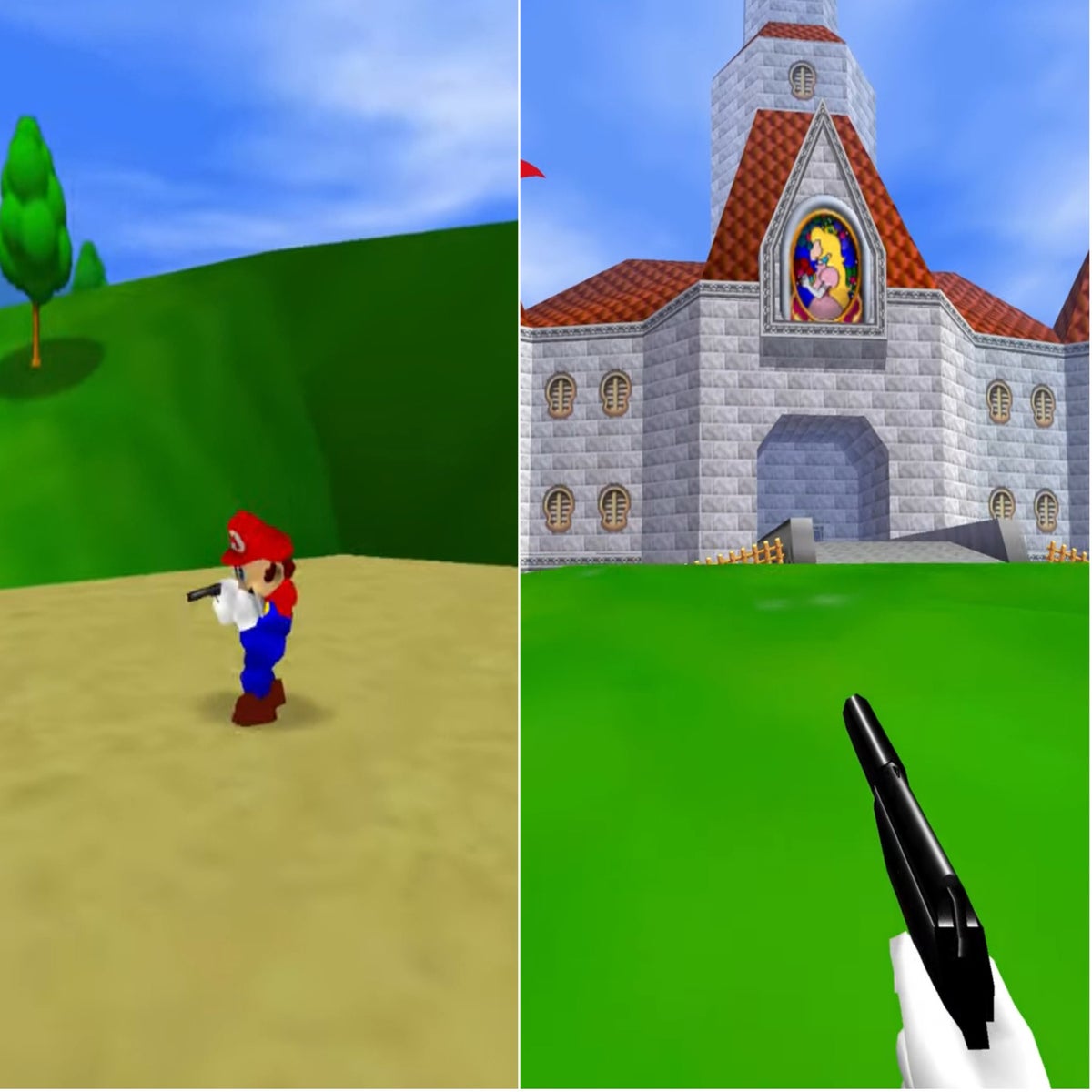 GoldenEye 007: Mario 64 Peach's Castle Mod Gameplay 