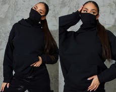 PrettyLittleThing selling £16 ‘mask hoodie’ with built-in face mask