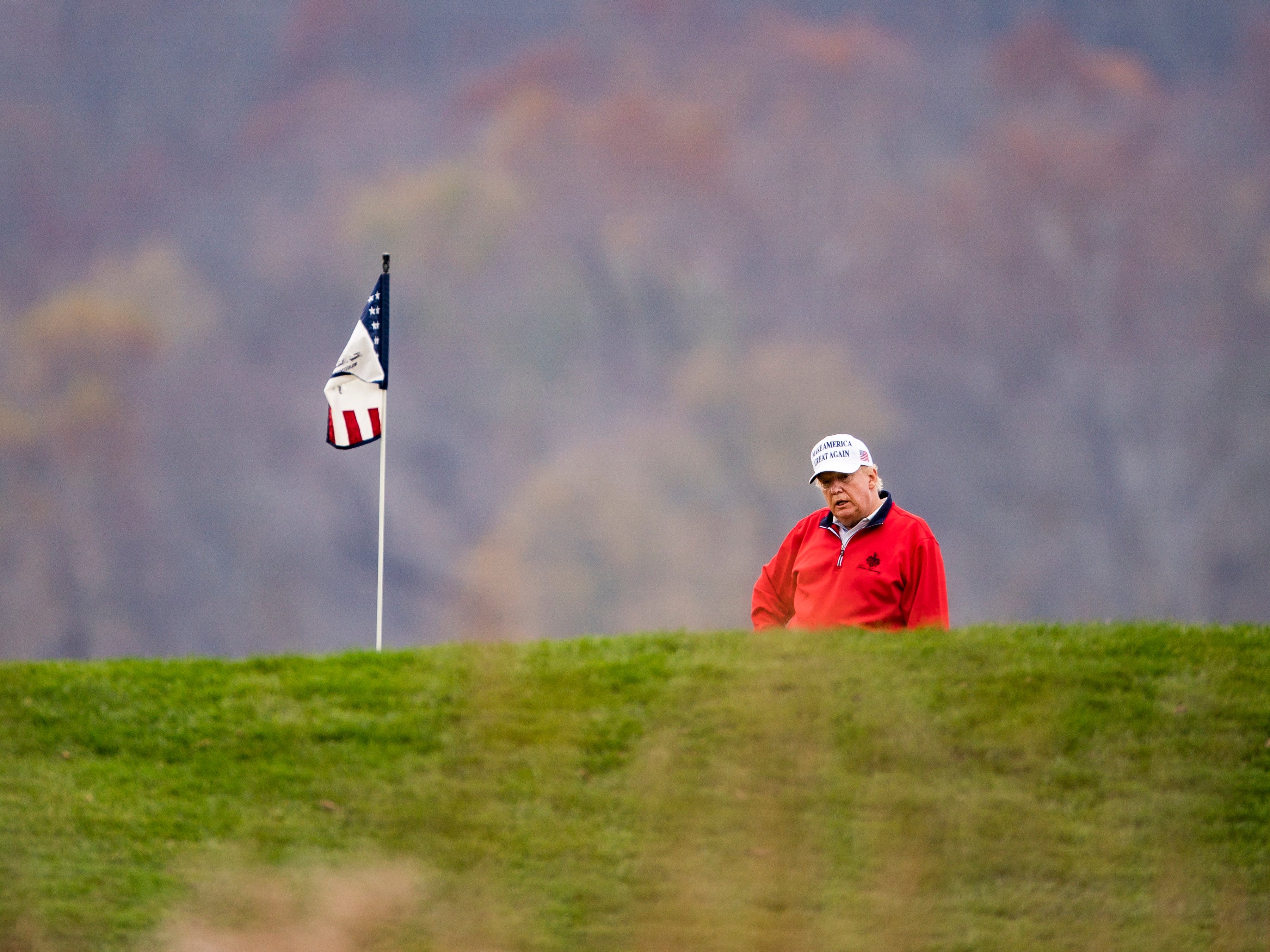 Donald Trump at the Trump National Golf Club in Sterling, Virginia, 21 November, 2020