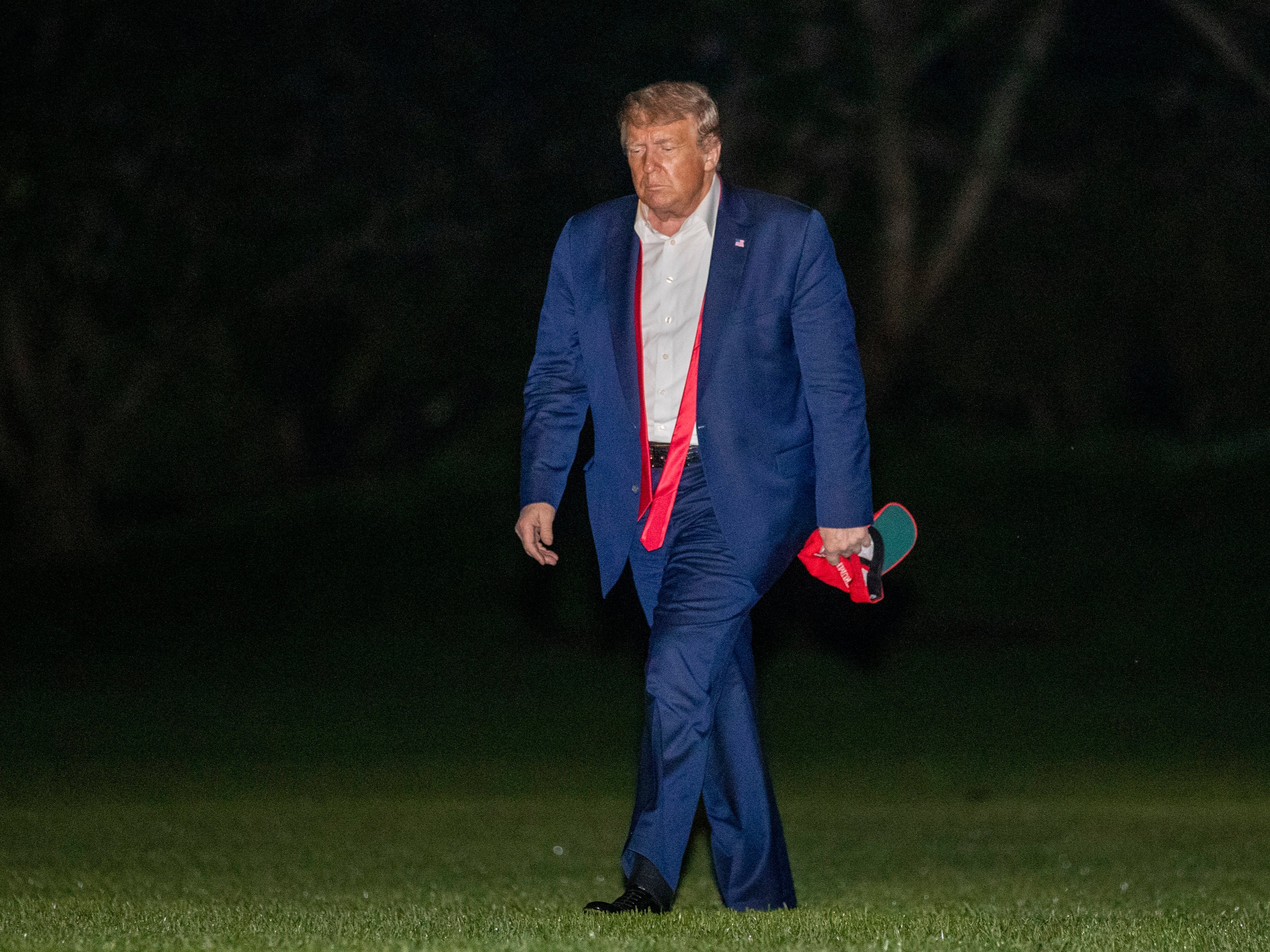 Donald Trump, returning from a campaign rally in Tulsa, Oklahoma, 21 June, 2020