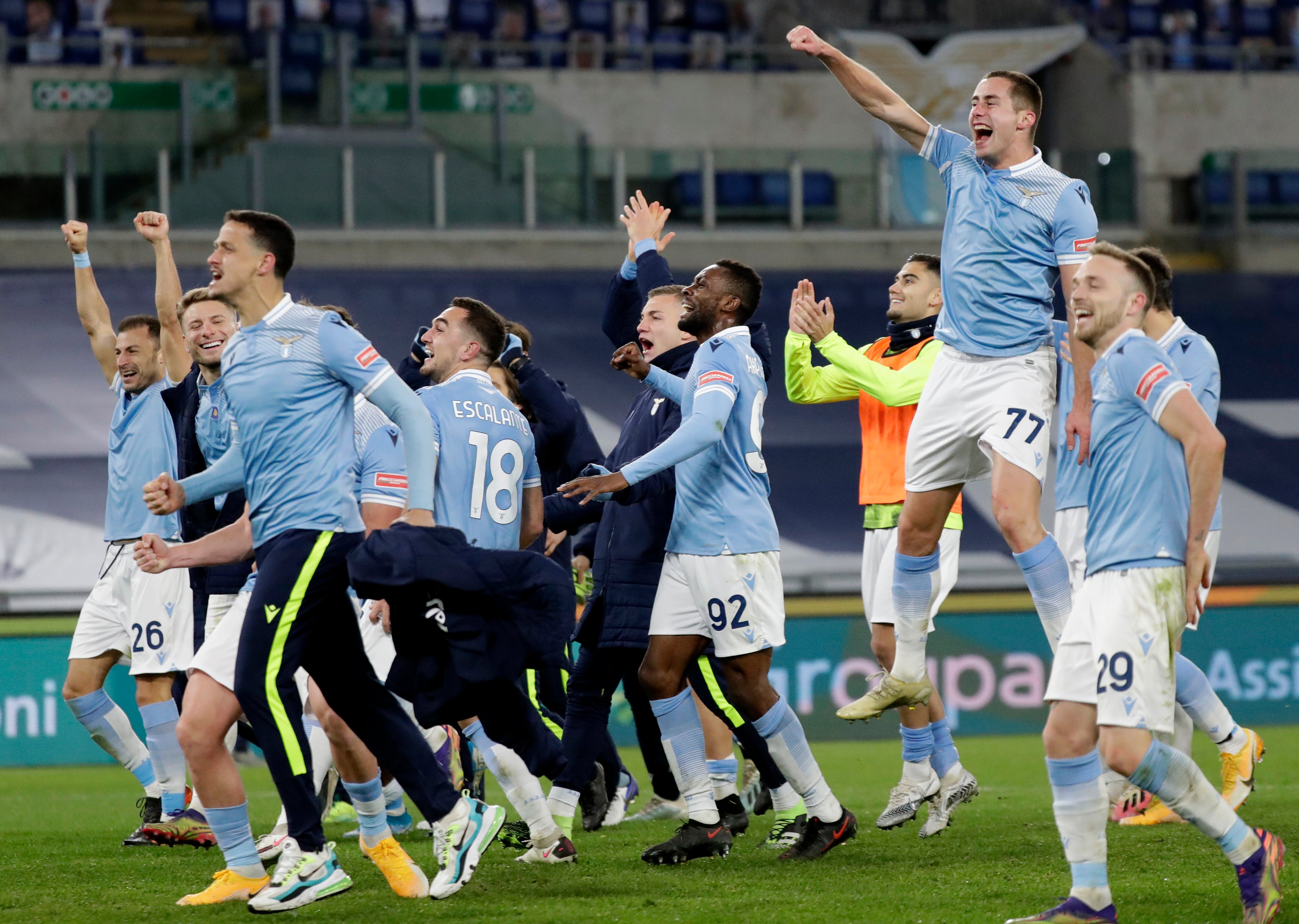 <p>Fue la tercera victoria consecutiva dentro de la liga para Lazio</p>