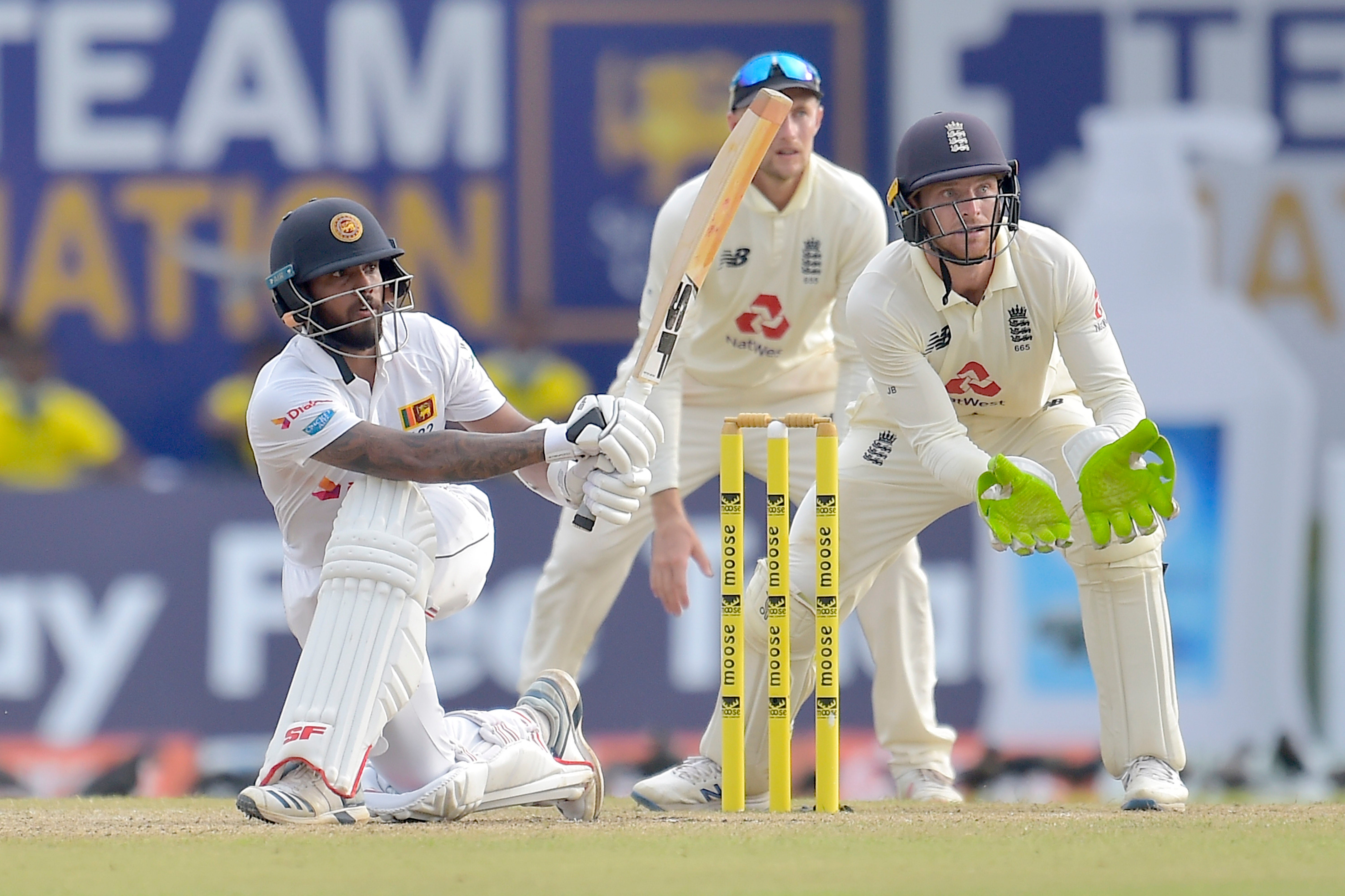 Sri Lanka are fighting in their second innings to erase their deficit
