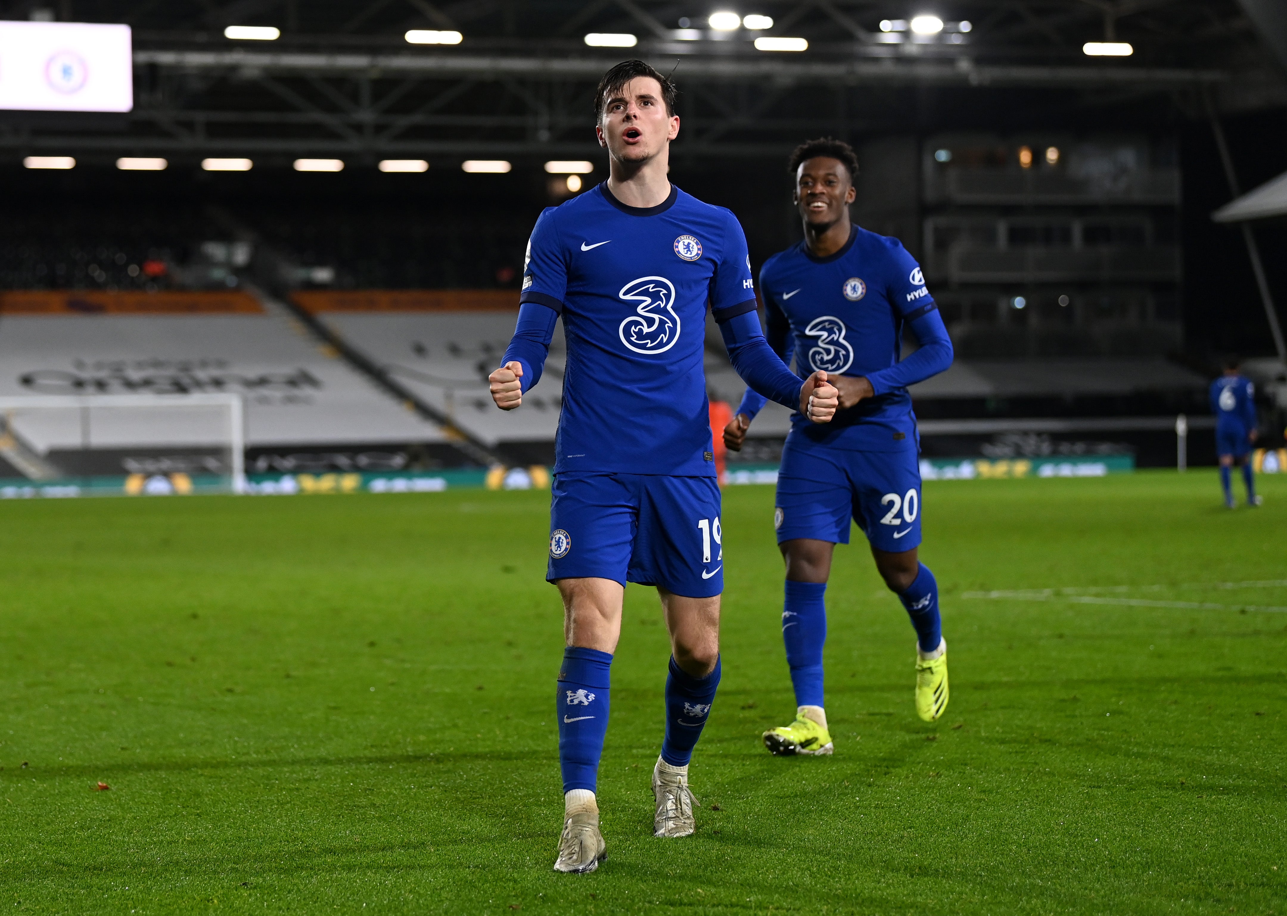 Mason Mount celebrates after scoring Chelsea’s winner