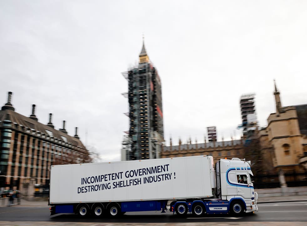 Trucks descended on Westminster in protest